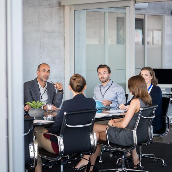 business consulting in  a boardroom
